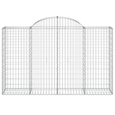 Arched Gabion Baskets 40 pcs 200x50x120/140 cm Galvanised Iron