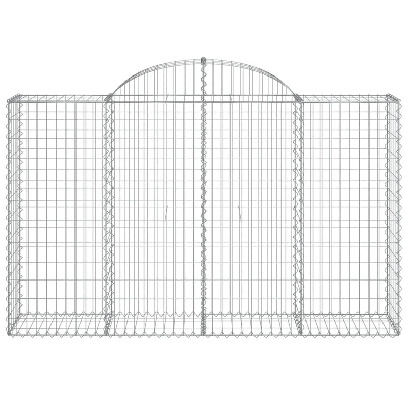 Arched Gabion Baskets 40 pcs 200x50x120/140 cm Galvanised Iron