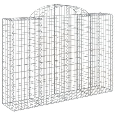 Arched Gabion Baskets 30 pcs 200x50x140/160 cm Galvanised Iron