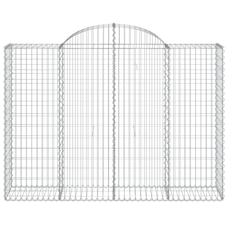 Arched Gabion Baskets 30 pcs 200x50x140/160 cm Galvanised Iron