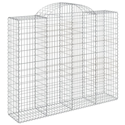 Arched Gabion Baskets 18 pcs 200x50x160/180 cm Galvanised Iron