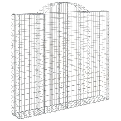 Arched Gabion Baskets 13 pcs 200x50x180/200 cm Galvanised Iron