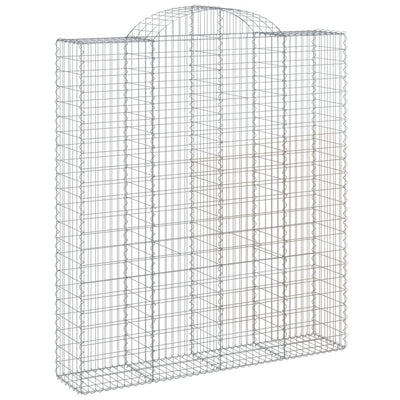 Arched Gabion Baskets 9 pcs 200x50x220/240 cm Galvanised Iron