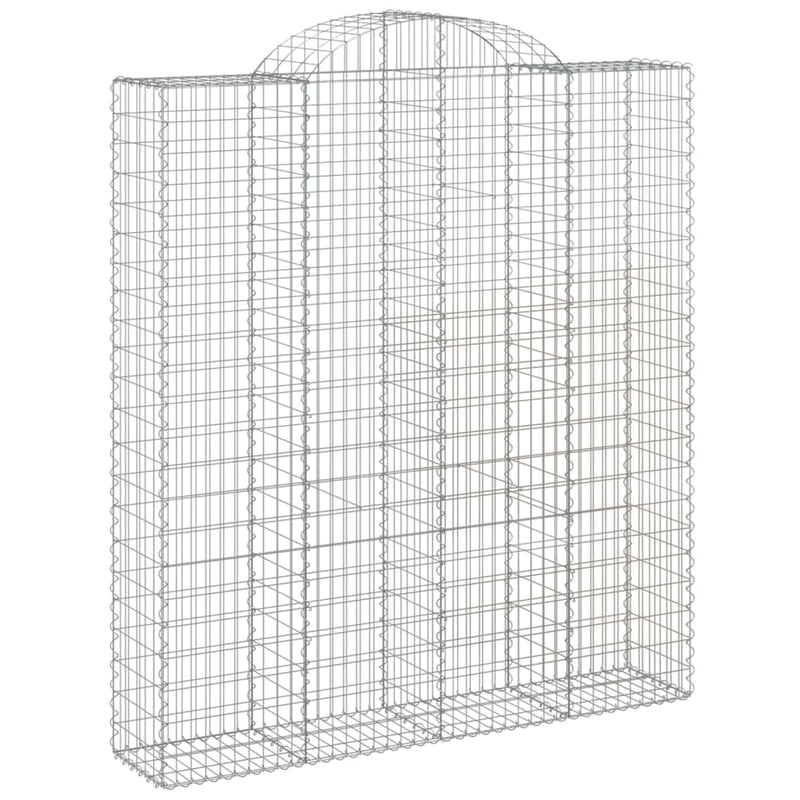 Arched Gabion Baskets 10 pcs 200x50x220/240 cm Galvanised Iron