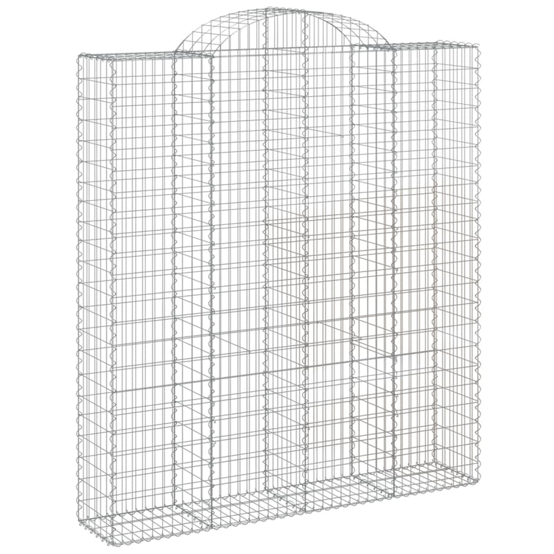 Arched Gabion Baskets 13 pcs 200x50x220/240 cm Galvanised Iron