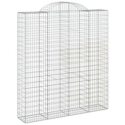 Arched Gabion Baskets 14 pcs 200x50x220/240 cm Galvanised Iron