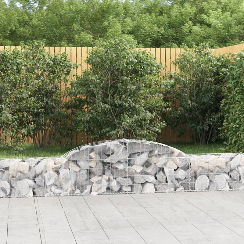 Arched Gabion Baskets 15 pcs 300x30x40/60 cm Galvanised Iron