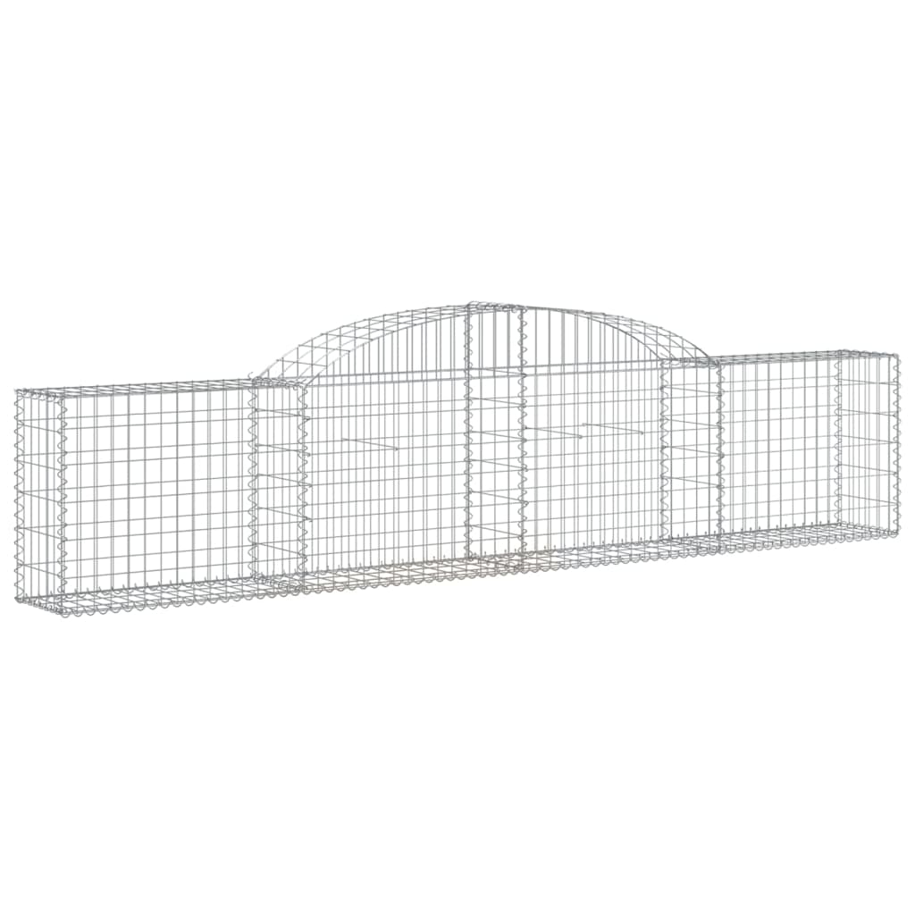 vidaXL Arched Gabion Baskets 2 pcs 300x30x60/80 cm Galvanised Iron 3