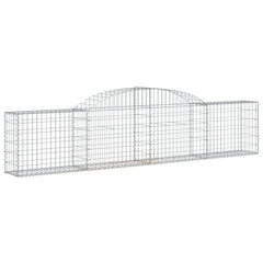 vidaXL Arched Gabion Baskets 2 pcs 300x30x60/80 cm Galvanised Iron 3