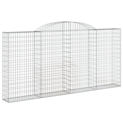 Arched Gabion Baskets 25 pcs 300x30x140/160 cm Galvanised Iron