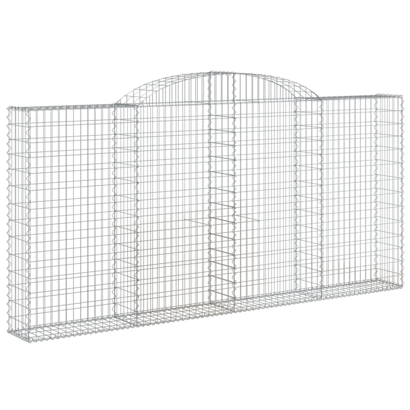 Arched Gabion Baskets 25 pcs 300x30x140/160 cm Galvanised Iron