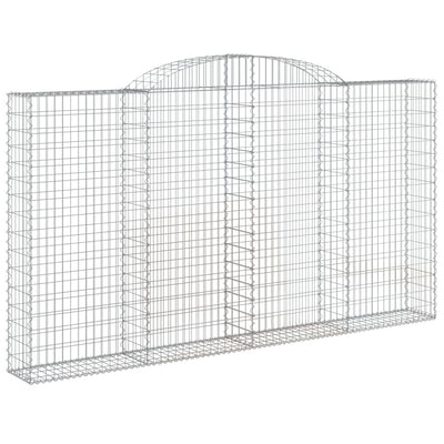 Arched Gabion Baskets 8 pcs 300x30x160/180 cm Galvanised Iron