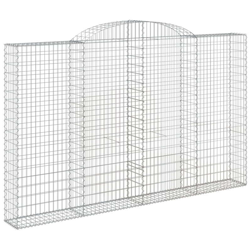 Arched Gabion Baskets 5 pcs 300x30x180/200 cm Galvanised Iron