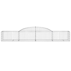 vidaXL Arched Gabion Baskets 2 pcs 300x50x40/60 cm Galvanised Iron 4