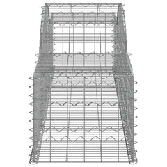 vidaXL Arched Gabion Baskets 2 pcs 300x50x40/60 cm Galvanised Iron 5