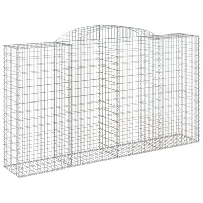 Arched Gabion Baskets 20 pcs 300x50x160/180 cm Galvanised Iron