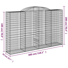 Arched Gabion Baskets Galvanised Iron