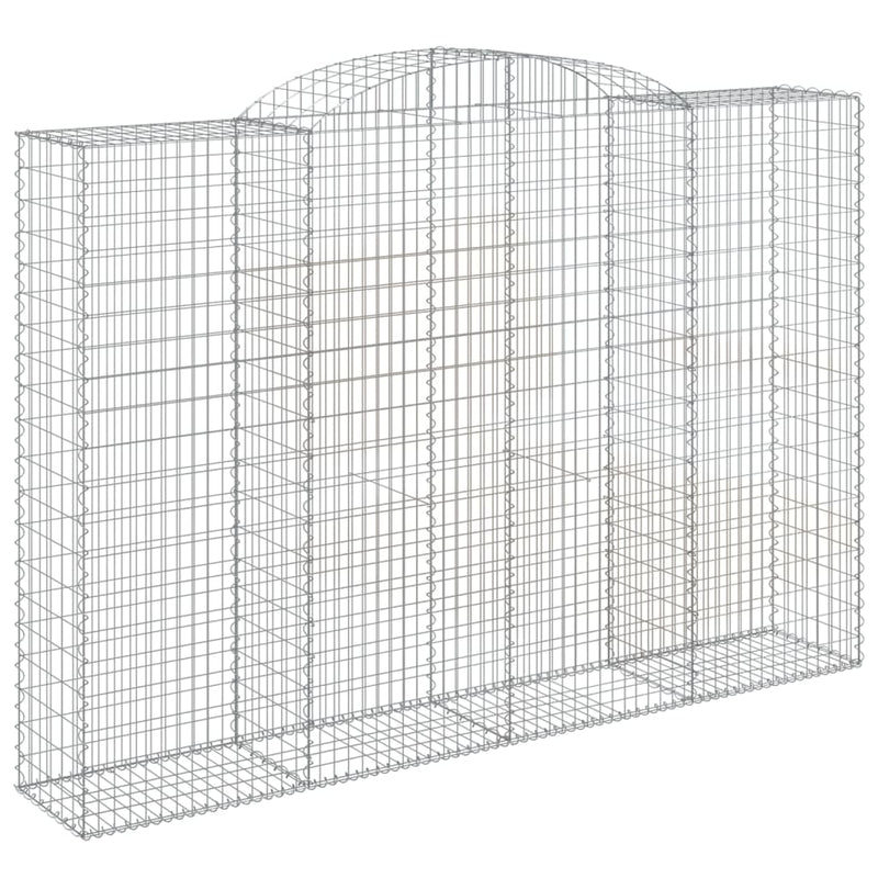 Arched Gabion Baskets 7 pcs 300x50x200/220 cm Galvanised Iron