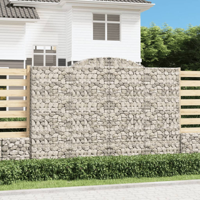 Arched Gabion Baskets 13 pcs 300x50x200/220 cm Galvanised Iron