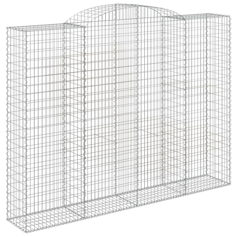 Arched Gabion Baskets 10 pcs 300x50x220/240 cm Galvanised Iron