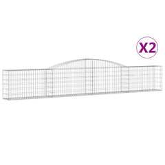 Arched Gabion Baskets Galvanised Iron 2 pcs 400 x 30 x 40/60 cm – 400 x 50 x 220/240 cm 400 x 30 x 60/80 cm