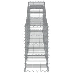 Arched Gabion Baskets Galvanised Iron 2 pcs 400 x 30 x 40/60 cm – 400 x 50 x 220/240 cm 400 x 30 x 60/80 cm
