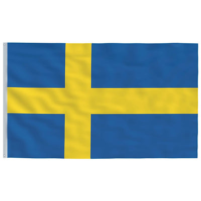 Sweden Flag and Pole 5.55 m Aluminium