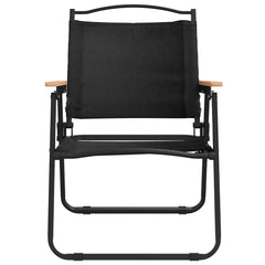 vidaXL Camping Chairs 2 pcs Black 54x55x78 cm Oxford Fabric 4