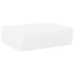 vidaXL Wash Basin White 48x37x13 cm Ceramic Rectangle 2