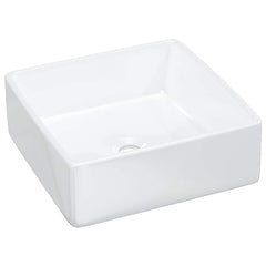 vidaXL Wash Basin White 37x37x13 cm Ceramic Square 2