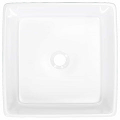 vidaXL Wash Basin White 37x37x13 cm Ceramic Square 6