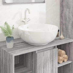 vidaXL Wash Basin White 44x17 cm Ceramic Round 1