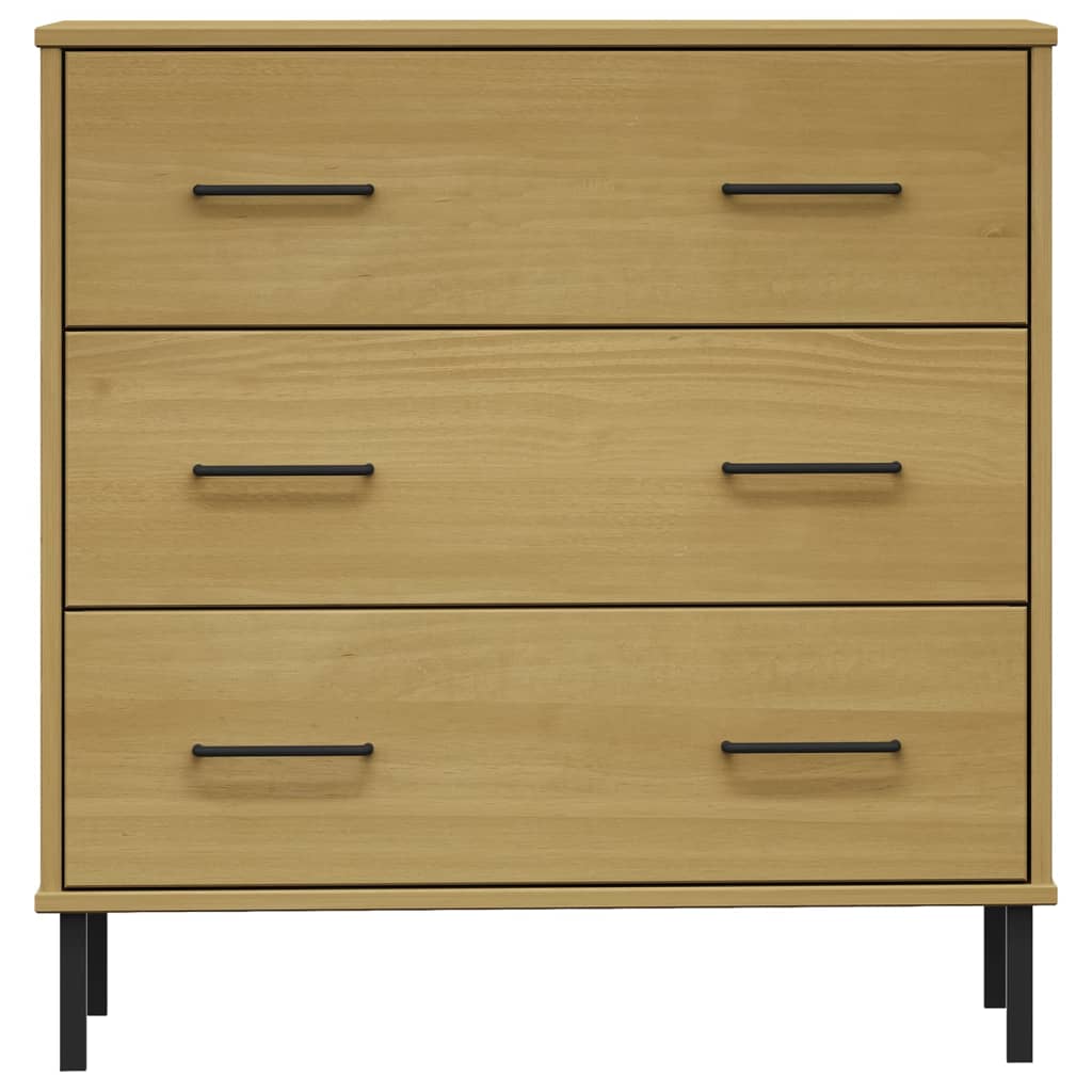 Sideboard with 3 Drawers 77x40x79,5 cm Solid Wood "OSLO Brown