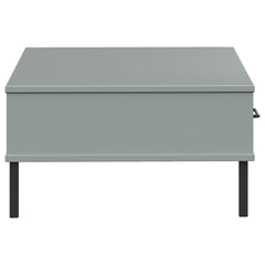 vidaXL Coffee Table with Metal Legs Grey Solid Wood Pine OSLO 6