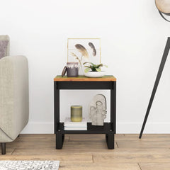 vidaXL Coffee Table 40x31x46 cm Solid Wood Reclaimed&Engineered Wood 3