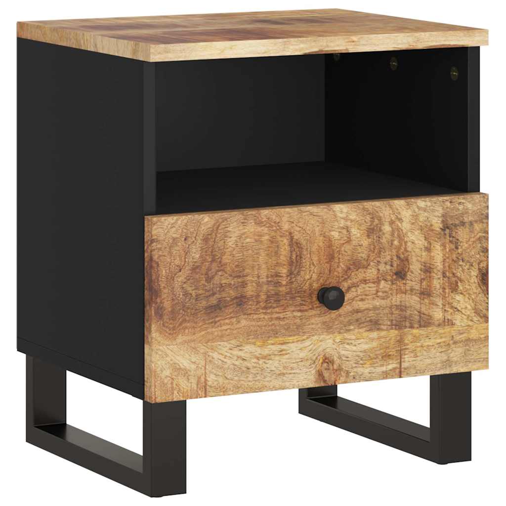 vidaXL Bedside Cabinet Solid Wood Mango&Engineered Wood 2