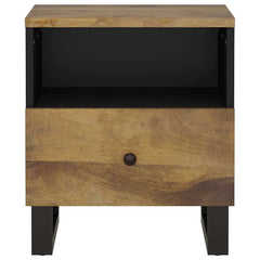 vidaXL Bedside Cabinet Solid Wood Mango&Engineered Wood 4