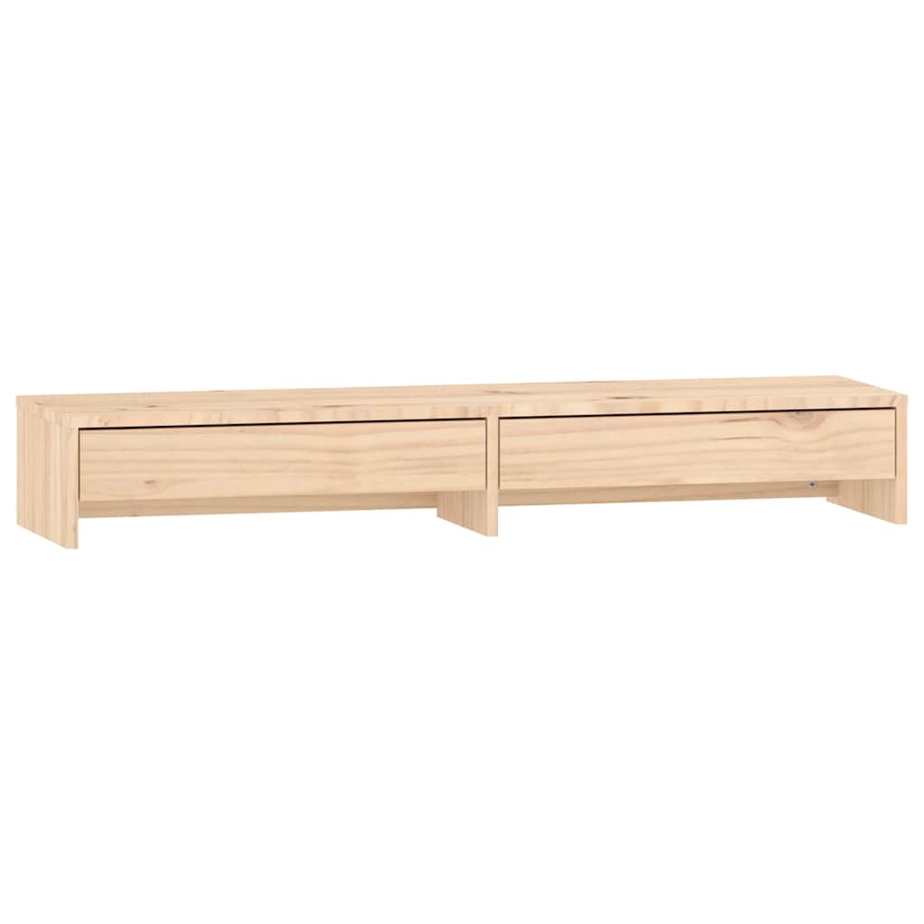 vidaXL Monitor Stand 100x27x15 cm Solid Wood Pine 2