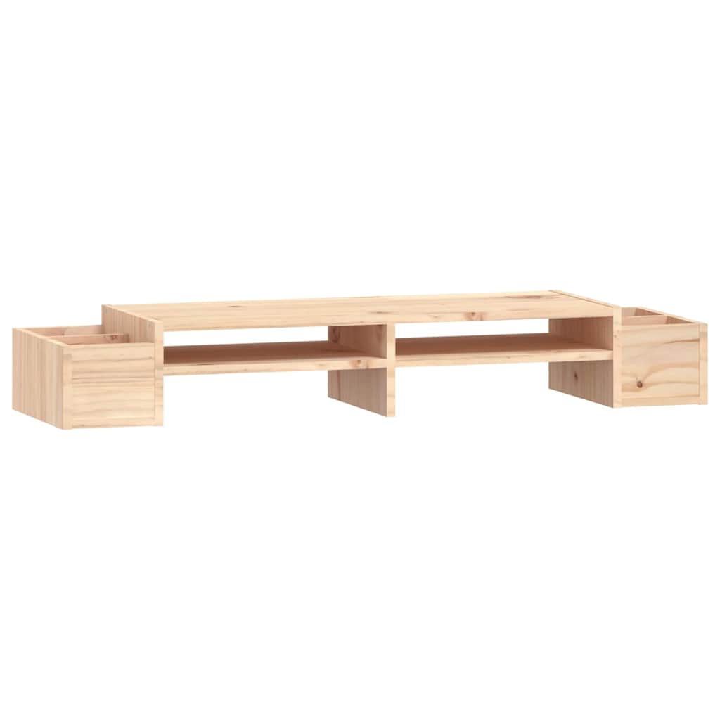vidaXL Monitor Stand 100x27.5x15 cm Solid Wood Pine 2