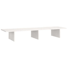 vidaXL Monitor Stand White 100x27x15 cm Solid Wood Pine 2