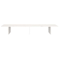 vidaXL Monitor Stand White 100x27x15 cm Solid Wood Pine 4