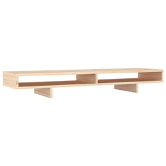 vidaXL Monitor Stand 100x27x14 cm Solid Wood Pine 2