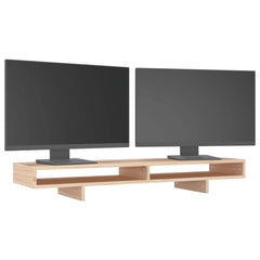 vidaXL Monitor Stand 100x27x14 cm Solid Wood Pine 4