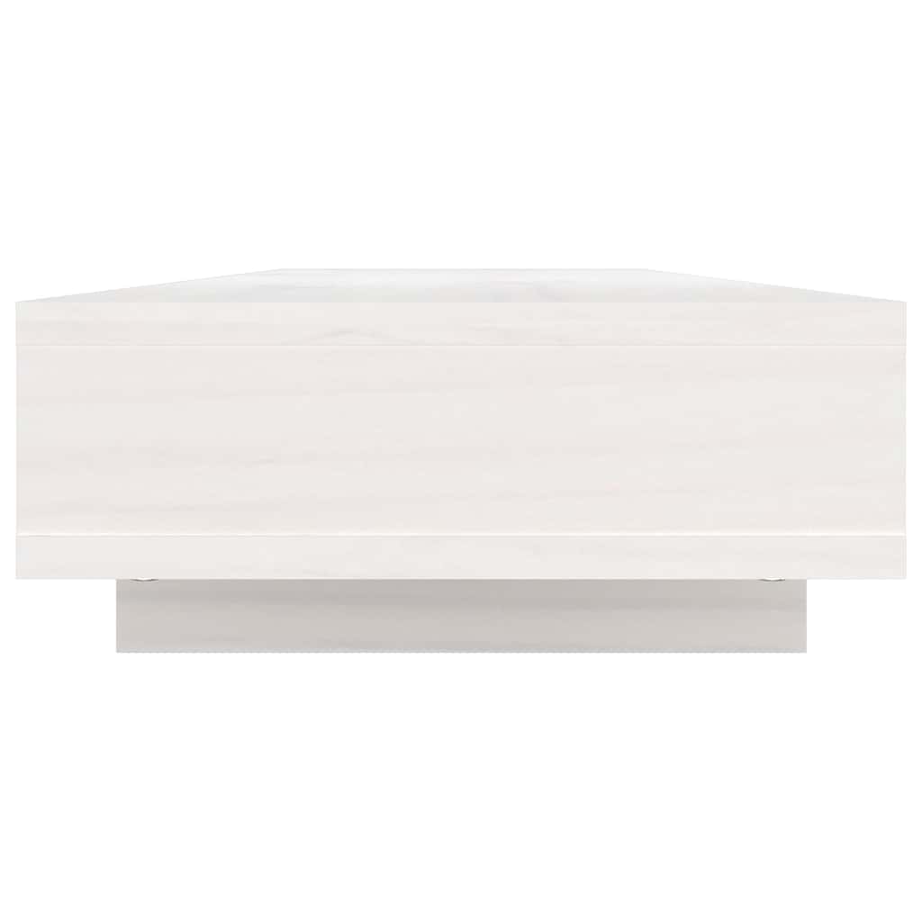 vidaXL Monitor Stand White 100x27x14 cm Solid Wood Pine 6
