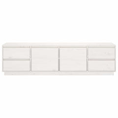 vidaXL TV Cabinet White 176x37x47,5 cm Solid Wood Pine 4