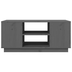 vidaXL Coffee Table | Grey | Solid Pine Wood | 90 x 49 x 40.5 cm | Coffee Table 5