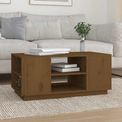 vidaXL Coffee Table | Honey Brown | Solid Pine Wood | Medium | Coffee Table 1
