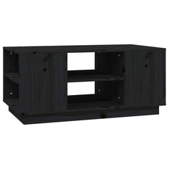 vidaXL Coffee Table | Black | Solid pinewood | Medium | Coffee Table 2