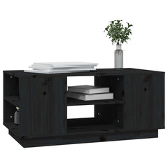 vidaXL Coffee Table | Black | Solid pinewood | Medium | Coffee Table 4