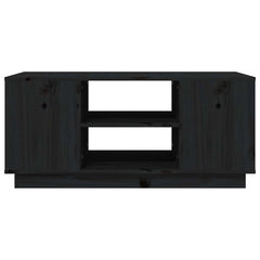 vidaXL Coffee Table | Black | Solid pinewood | Medium | Coffee Table 5
